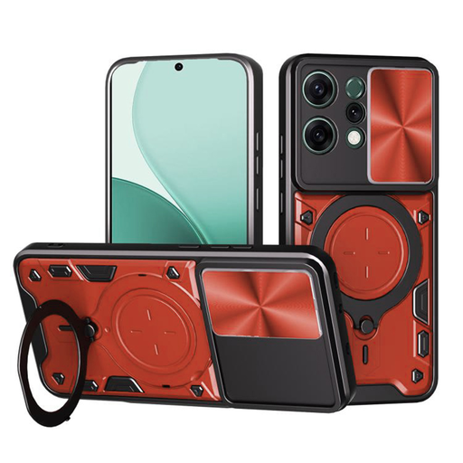 Oppo Reno14 Piros Techsuit CamGuard Pro tok Oppo Reno14 Piros Techsuit CamGuard Pro tok