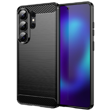 Samsung Galaxy S26 Ultra Fekete Techsuit Carbon Silicone tok