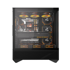 Darkflash DY460 számítógépház Fekete 4 ARGB ventilátorral
