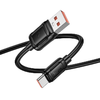 Hoco PD 5A 100W 1 m X115 fekete Type-C USB kábel - 0. kép Hoco PD 5A 100W 1 m X115 fekete Type-C USB kábel - 0. kép