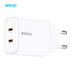 BWOO CDA206 PD fali töltő 1x USB-C port 35W fehér - 0. kép BWOO CDA206 PD fali töltő 1x USB-C port 35W fehér - 0. kép