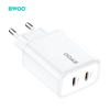 BWOO CDA206 PD fali töltő 1x USB-C port 35W fehér - 1. kép BWOO CDA206 PD fali töltő 1x USB-C port 35W fehér - 1. kép