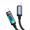 BWOO X324CC fonott gyors töltőkábel fénykijelzővel PD 60W USB-C - USB-C - 1. kép BWOO X324CC fonott gyors töltőkábel fénykijelzővel PD 60W USB-C - USB-C - 1. kép