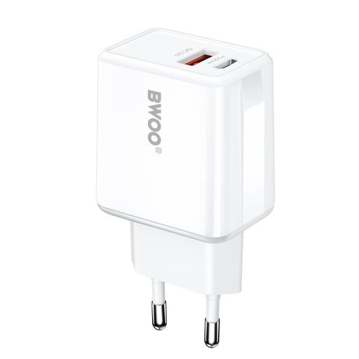 BWOO fali töltő CDA182 QC 38W 1x USB-A + 1x USB-C fekete BWOO fali töltő CDA182 QC 38W 1x USB-A + 1x USB-C fekete