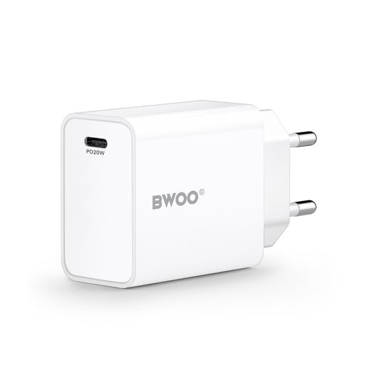 iPhone BWOO fali töltő 20W CDA226 QC 1x USB-C fekete iPhone BWOO fali töltő 20W CDA226 QC 1x USB-C fekete