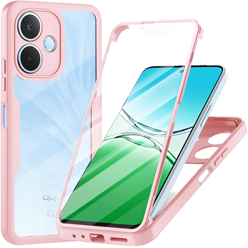 Oppo A5 Pro 4G / A5 Pro 5G Pink Techsuit - ColorVerse 360 Series + Képernyővédő tok Oppo A5 Pro 4G / A5 Pro 5G Pink Techsuit - ColorVerse 360 Series + Képernyővédő tok