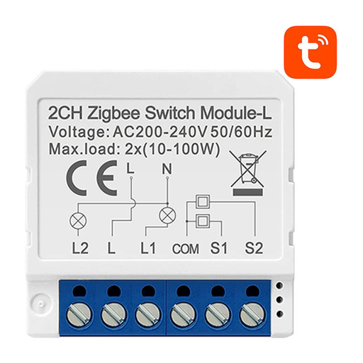 Smart Switch Module ZigBee Avatto LZWSM16-W2 No Neutral TUYA Smart Switch Module ZigBee Avatto LZWSM16-W2 No Neutral TUYA