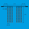 Home DLF 600/WW LED-es fényfüggöny, 2x3 m / 600 db melegfehér LED, állófényű, fehér vezeték, sorolható, kül- és beltéri kivitel - 1. kép