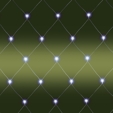 Home KLN 240C/WH LED-es háló, 3x3 m / 240 db hidegfehér LED, zöld vezeték, állófényű, hálózati adapter, kül- és beltéri kivitel