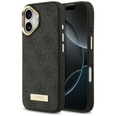 iPhone 17 Guess 4G Logo Plate MagSafe tok Fekete