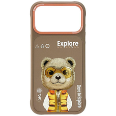 Nimmy Cool&Cute 2.0 Medve Tok iPhone 17 Pro Max - Bézs tok