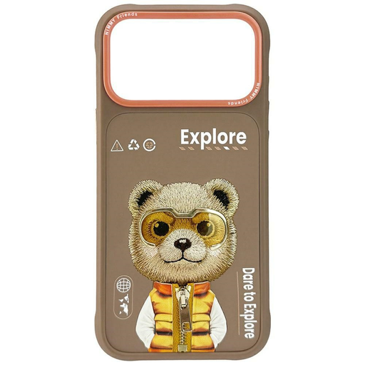 Nimmy Cool&Cute 2.0 Medve Tok iPhone 17 Pro Max - Bézs tok Nimmy Cool&Cute 2.0 Medve Tok iPhone 17 Pro Max - Bézs tok