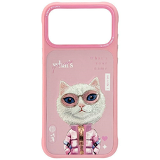 Nimmy Cool&Cute 2.0 Macska iPhone 17 Pro Max tok - Rózsaszín
