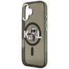 iPhone 17 Karl Lagerfeld - IML Glitter Karl & Choupette Sketch Logo MagSafe (KLHMP17SHGKCGKBK) - Fekete tok - 0. kép