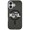 iPhone 17 Karl Lagerfeld - IML Glitter Karl & Choupette Sketch Logo MagSafe (KLHMP17SHGKCGKBK) - Fekete tok - 1. kép