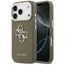 iPhone 17 Pro Guess - Hardcase Grained Big 4G Classic Logo (GUHCP17LPG4SMCEW) - Barna tok