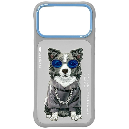 Nimmy Glasses Cool Dog tok iPhone 17 Pro Max - Szürke Nimmy Glasses Cool Dog tok iPhone 17 Pro Max - Szürke