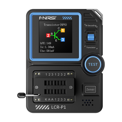 FNIRSI LCR-P1 multifunkciós kondenzátor és tranzisztor tesztelő