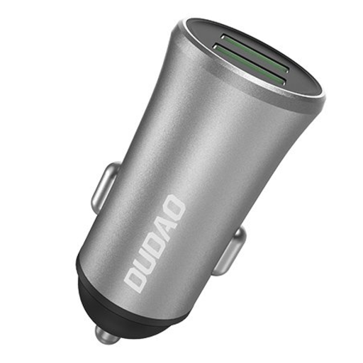 Dudao 3.4A smart car charger 2x USB silver (R6S silver) Dudao 3.4A smart car charger 2x USB silver (R6S silver)