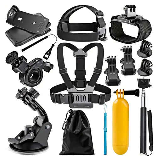 GoPro Action Camera Fekete Techsuit - Accessory Kit CamQuest 15in1 (SA15)  GoPro Action Camera Fekete Techsuit - Accessory Kit CamQuest 15in1 (SA15)