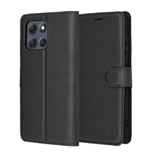 Motorola Moto G86 Power Techsuit - Leather Folio - Fekete tok