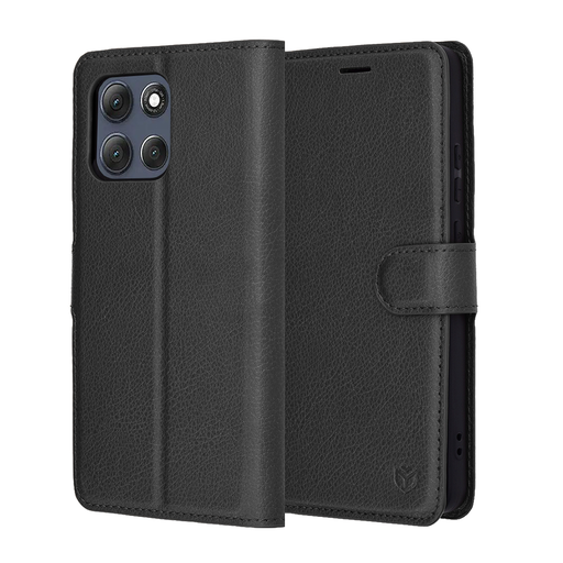 Motorola Moto G86 Power Techsuit - Leather Folio - Fekete tok