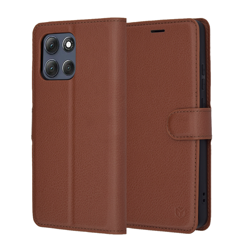 Motorola Moto G86 Power Barna Techsuit Leather Folio tok