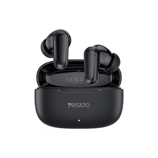 Wireless Earbuds Yesido - Track System Stereo, Mikrofon, Bluetooth 5.4, Fülbe helyezhető kialakítás, 250mAh - Fekete (TWS38)