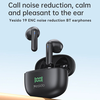 Yesido Wireless Earbuds (TWS19) - ENC-vel, Érintésvezérléssel, Bluetooth V5.3-mal, LED Kijelzővel, Félhallgató Designnal, 470mAh - Fekete - 2. kép