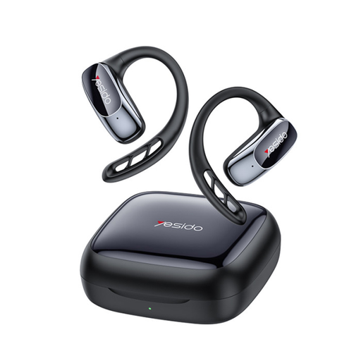 Yesido - Vezeték nélküli fülhallgató (YSP24) - Bluetooth V5.4-gyel, nyitott fül kialakítás, 400mAh, Type-C - Fekete