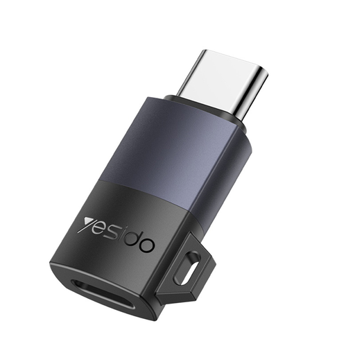 Yesido - OTG Adapter (GS28) - Lightning to Type-C, 60W, Gyors töltés, 480Mpb/s, Alumínium ötvözet, Plug&Play - Szürke Yesido - OTG Adapter (GS28) - Lightning to Type-C, 60W, Gyors töltés, 480Mpb/s, Alumínium ötvözet, Plug&Play - Szürke