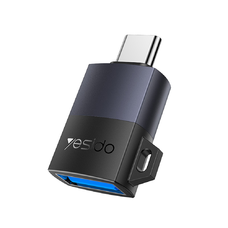 OTG Adapter (GS31) - Type-C to USB, QC18W, Aluminum Alloy, Plug&Play - Szürke Yesido