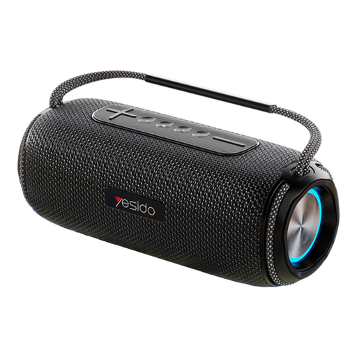 Wireless Speaker Yesido (YSW11) - Bluetooth 5.0, RGB világítás, IPX6, Kettős hangszóró, TF, USB, AUX, 2600mAh, 40W - Fekete