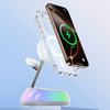 iPhone, Apple Watch, AirPods Fehér Yesido Wireless Charging Station 3in1 (DS31) - Mágneses Tartó, RGB világítás, 15W - 0. kép iPhone, Apple Watch, AirPods Fehér Yesido Wireless Charging Station 3in1 (DS31) - Mágneses Tartó, RGB világítás, 15W - 0. kép