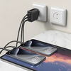 Yesido - Fali töltő (YC144C) - GaN, Gyors töltés, Telefonhoz, Tablethez, USB, 2x Type-C, PD65W, QC18W, USB-C Kábel, 1m - Fekete - 2. kép