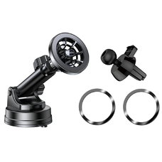 Yesido - Autós Telefontartó (C158) - Szélvédőre, Műszerfalra, Szellőzőrácsra - Fekete