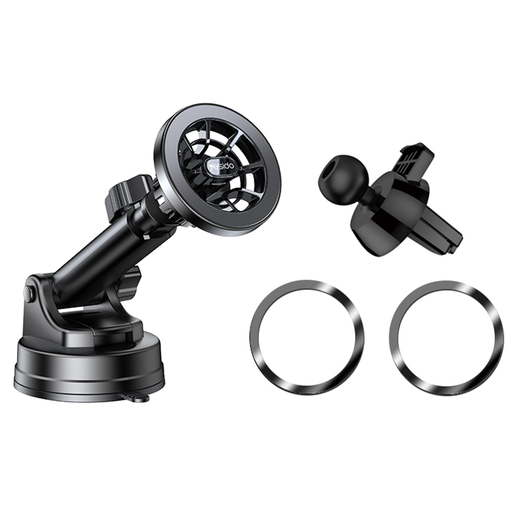 Yesido - Autós Telefontartó (C158) - Szélvédőre, Műszerfalra, Szellőzőrácsra - Fekete