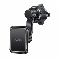 Yesido Car Holder (C244) - Mágneses, légbefúvóhoz, Fejlesztett klipsszel, Szabadon forgatható szög, N42 mágnesek - Fekete