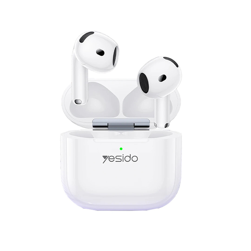 Yesido - Vezeték nélküli fülhallgató (TWS32) - ANC-vel, Mikrofonnal, Bluetooth 5.4, Fél-in-ear kialakítás, 300mAh - Fehér