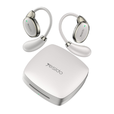 Yesido - Vezeték nélküli fülhallgatók (YSP19 WH) - Bluetooth V5.4, Nyitott fül kialakítás, 400mAh, Type-C, 30 óra működési idő - Fehér