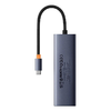 Baseus UltraJoy 6 az 1-ben USB-C Hub, HDMI 4K@30Hz, 3xUSB 3.0, PD, RJ45 (szürke) - 0. kép Baseus UltraJoy 6 az 1-ben USB-C Hub, HDMI 4K@30Hz, 3xUSB 3.0, PD, RJ45 (szürke) - 0. kép