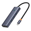 Baseus UltraJoy 6 az 1-ben USB-C Hub, HDMI 4K@30Hz, 3xUSB 3.0, PD, RJ45 (szürke) - 2. kép Baseus UltraJoy 6 az 1-ben USB-C Hub, HDMI 4K@30Hz, 3xUSB 3.0, PD, RJ45 (szürke) - 2. kép