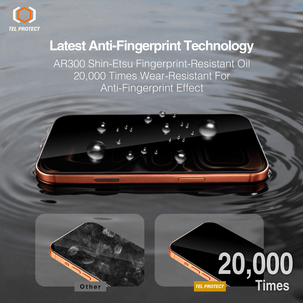 Tempered glass Tel Protect 10X Privacy DLC Diamond Coating for Iphone 17 Air - 11