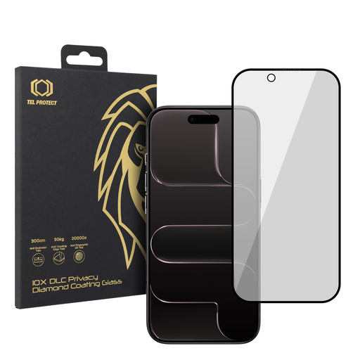 Tempered glass Tel Protect 10X Privacy DLC Diamond Coating for Iphone 17 Air