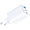 3MK Hyper GaN Töltő 65W 1xUSB-A 2xUSB-C PD QC4+ fehér - 1. kép