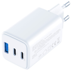 3MK Hyper GaN Töltő 65W 1xUSB-A 2xUSB-C PD QC4+ fehér - 4. kép