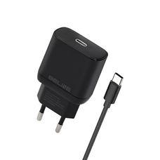 Beline 1x USB-C 30W töltő + USB-C kábel fekete PD 3.0 BLNCB30C GaN