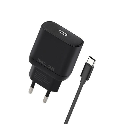 Beline 1x USB-C 30W töltő + USB-C kábel fekete PD 3.0 BLNCB30C GaN
