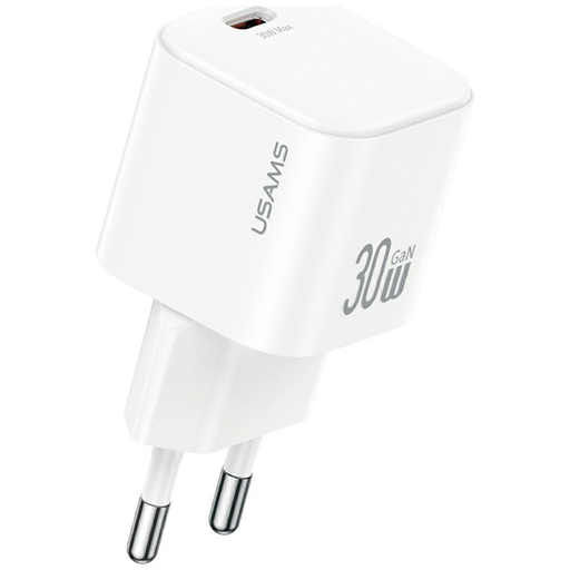 Wall Charger USAMS JO Series CC262 30W USB-C + 1m USB-C/Lightning kábel Fehér