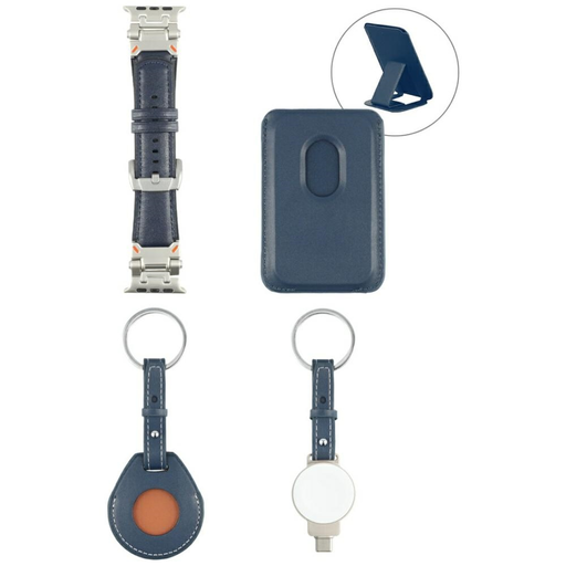 4 az 1-ben kiegészítő készlet Apple iPhone MagSafe tárca, Apple Watch töltő, Apple Watch szíj, AirTag tok